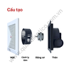 Quạt thông gió âm trần hút ngang TICO TC30AV4 cấu tạo quạt