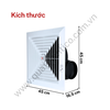 Quạt thông gió âm trần hút ngang TICO TC30AV4 kích thước quạt