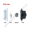 Quạt thông gió âm trần hút thẳng TICO TC20AV5 ảnh cấu tạo quạt