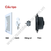 Quạt thông gió âm trần hút thẳng TICO TC25AV5 ảnh cấu tạo quạt