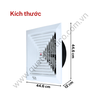 Quạt thông gió âm trần hút thẳng TICO TC30AV5 ảnh kích thước