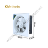Quạt thông gió gắn tường TICO Luxury HA20TC6 ảnh kích thước