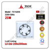 Quạt thông gió gắn tường TICO TC15AV6 mặt lưới vuông