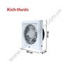 Quạt thông gió TICO TC12AV6 ảnh kích thước quạt