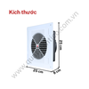 Quạt thông gió TICO TC16AV6 ảnh kích thước