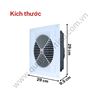 Quạt thông gió TICO TC18AV6 ảnh kích thước