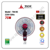 Quạt treo tường 2 dây TICO model TM-B5 màu đỏ đun
