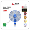 Quạt treo tường 2 dây TICO model TM-B5 màu xanh dương