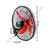 Quạt treo công nghiệp TICO TCN-B500 ảnh kích thước