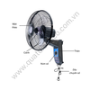 Quạt treo tường TICO TM-B300 ảnh chú thích
