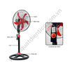 Quạt cây công nghiệp TICO CCN-B500 5 phím số