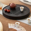 Khay trà tre tròn có đỡ nước cỡ đại