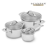 Bộ nồi inox 3 chi tiết Scanpan STS size 16-20-24cm 75060020