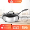Chảo chống dính sâu lòng Scanpan HaptiQ 26cm 6001082600 đáy từ có nắp