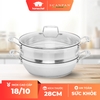 Chảo inox  kèm xửng hấp Scanpan Impact 28cm 71122810