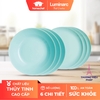 Bộ đĩa (dĩa) Luminarc Diwali thủy tinh xanh ngọc 6 chi tiết DW6A