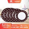 Bộ đĩa (dĩa) Luminarc Sirocco Brown thủy tinh 6 chi tiết H848586