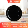Đĩa (dĩa) thủy tinh sâu lòng Luminarc Friend's Time màu đen 30cm- P6363