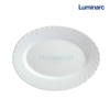 Đĩa (dĩa) bầu dục Luminarc Trianon thủy tinh N3648*2- 22cm
