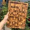 Thớt gỗ Teak đầu cây chữ nhật DC01 size S (dày 2,5 x rộng 20 x dài 30cm)
