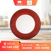 Đĩa sứ sâu lòng Wilmax 25.5cm màu đỏ - WL-667222 / A