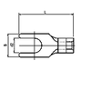 Đầu cốt chữ Y/đầu cốt chẻ trần/ Forked type