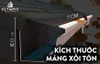 Bảng kích thước tiêu chuẩn của máng xối tôn