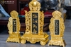 Bộ 3 Bài Vị Bằng Đồng Dát Vàng 24K