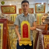 Bài Vị Thờ Bằng Đồng Mạ Vàng 24k Cao 42cm Gò Thủ Công