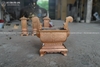 Bát Hương Bằng Đồng Đỏ Vuông Cạnh Chữ Nhật Cỡ 20Cm, 25Cm