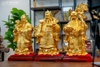 Bộ Tượng Đồng Tam Đa Phúc Lộc Thọ Dát Vàng 24K Cao 59Cm
