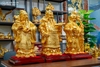 Bộ Tượng Đồng Tam Đa Phúc Lộc Thọ Dát Vàng 24K Cao 59Cm