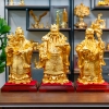 Bộ Tượng Đồng Tam Đa Phúc Lộc Thọ Dát Vàng 24K Cao 59Cm