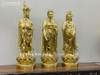 Tượng Tam Thánh Sa Bà Đứng Bằng Đồng Vàng Catut Cao 61Cm