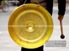 Chiêng Đồng Đk 50cm Gò Thủ Công Màu Vàng Mộc