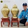 Đôi Chóe Đồng Catut Đúc Nổi Hoa Văn Tứ Quý Cao 61cm