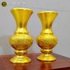 Đôi Lọ Hoa Bằng Đồng Thau Dát Vàng Vàng 9999 Cao 30cm