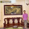 Lắp đặt Tranh Mai Hóa Rồng Bằng Đồng 1m97 x 1m07 cho khách Thạch Thất