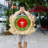 Logo Công Ty CP An Ninh Miền Bắc Bằng Đồng Vàng Kích thước 90cm