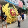 Logo Ngành Công An Bằng Đồng Khổ 4m2 x 3m42