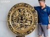 Tranh Mâm Đồng Tứ Linh Chữ Tâm Bằng Đồng Vàng ĐK 1m2