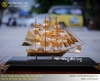 Mô hình thuyền buồm mạ vàng 24k dài 50cm