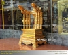 Mẫu ngai thờ bằng đồng mạ vàng 24k cao 69cm