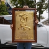 Tranh Chữ Tri Ân Bằng Đồng Mạ Vàng 24k Khổ 48x68cm