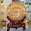 Tranh Đĩa Khuê Văn Các Bằng Đồng Mạ Vàng 24k Cao 33cm