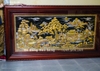Tranh Đồng Quê Bằng Đồng Đỏ Dát Điểm Vàng Bạc Khổ 1m97 x 1m07
