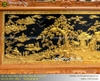 Tranh Đồng Quê bằng đồng mạ vàng 1m76 x 89cm khung gỗ gõ đỏ