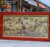 Tranh Đồng Quê bằng đồng 1m7 x 90cm nền xước giả cổ cho khách hàng tại Hà Nam
