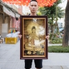 Tranh Khắc Phật Bà Quan Âm Bằng Đồng Khổ 50cm x 80cm
