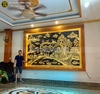 Tranh Vinh Quy Bái Tổ bằng đồng khung gỗ gõ 3m21 x 2m15